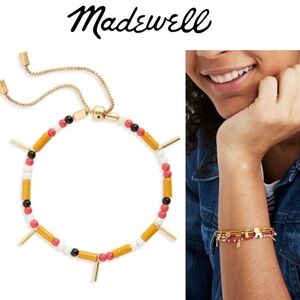 Madewell Mixed Bead Adjustable Bracelet NWT
